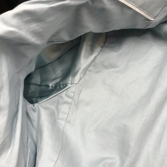 Gap Women's Pea Coat Jacket Size S Light Blue with Tie and Buttons - Picture 7 of 16